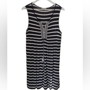 Max Studio Jersey Dress Striped Large